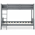 Lit mezzanine avec couchages multiples gris