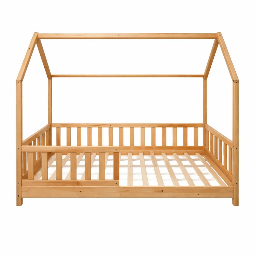 Lit cabane pour enfant en bois de 90x190 cm