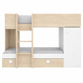 Lit superposé en mélamine blanc double pour chambre