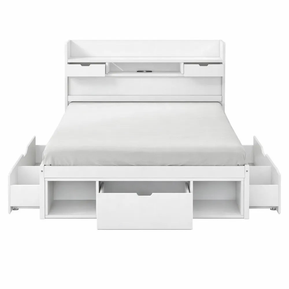 Lit enfant multifonctionnel 90x190 cm avec sommier et tiroir de rangement