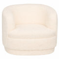 Fauteuil Enfant en Tissu Bouclette Blanc