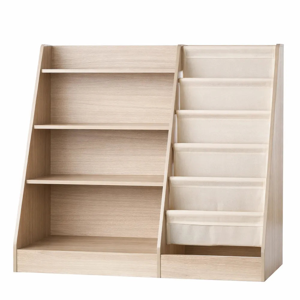 Étagère pour Enfants à 4 Niveaux avec Rangement Multiple