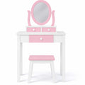 Coiffeuse enfant avec miroir et tabouret