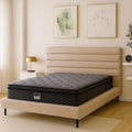Matelas Serenity 160x200 cm - Confort Triple Technologies en Mousse à Mémoire, Latex et Ressorts